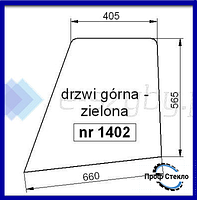 Скло CASE CS 68 75 дверей верхнє