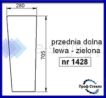 Скло CASE CS 68 75 переднє ліве