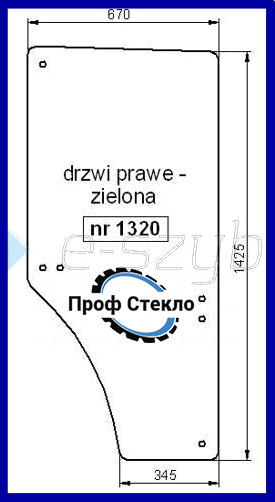Скло John Deere 7200 7400 7600 7700 7800 7210 7410 7510 7610 7710 7810 права дверцята