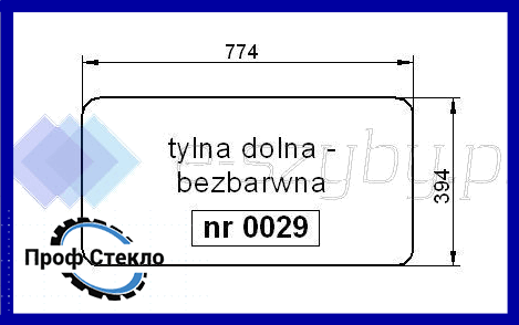 Скло John Deere 3100 3200 3300 3400 3200X 3300X 3400X кабіна MX3-MX4 заднє спіднє