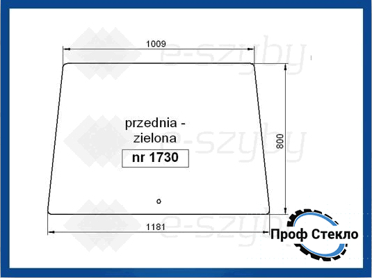 Скло Kubota M95S M105S M4900 M5700 M6800 M8200 M9000 переднє