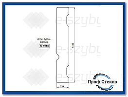 Скло Hitachi ZX29U-3 мініекскаватор ZX29U-3 ZX33U-3 ZX38U-3 ZX48U-3 ZX52U-3 — Двері задня частина