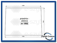 Стекло экскаватор-погрузчик Case 580ST 590ST 695ST 590SR 695SR- передняя