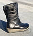 Жіночі зимові чоботи з натуральної шкіри на повну широку ногу халяву великого розміру 42, фото 4