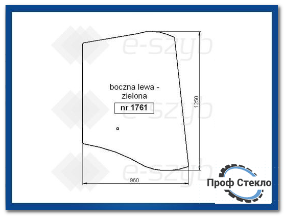 Скло Case 595 з 1998 року — Лівий бік 6099910M1