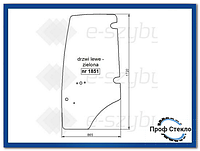 Стекло экскаватор-погрузчик Komatsu WB91R WB93R WB97R WB97S WB146PS WB156PS - левая дверь