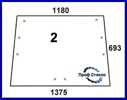 Стекло Deutz-Fahr 3006 4006 4506 5006 5206 3607 4007 4507 4807 5207 6007 6207 6507 6807 7007 7207 7807 заднее