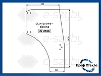 Стекло Deutz-Fahr Agroplus S, Agrocompact F, Lamborghini RS, RV, Agile, Same правая дверь колеса 24-28