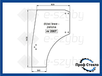 Стекло Deutz-Fahr Agroplus S, Agrocompact F, Lamborghini RS, RV, Agile, Same левая дверь колеса 24-28
