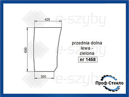 Скло Deutz-Fahr Agrotron K 90 100 110 120 410 420 430 610 переднє нижнє ліве