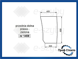 Скло Deutz-Fahr Agrotron K 90 100 110 120 410 420 430 610 переднє праве