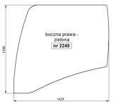 Скло екскаватор CAT 320D 321D 323D 311F LRR Solimec SF65-права сторона