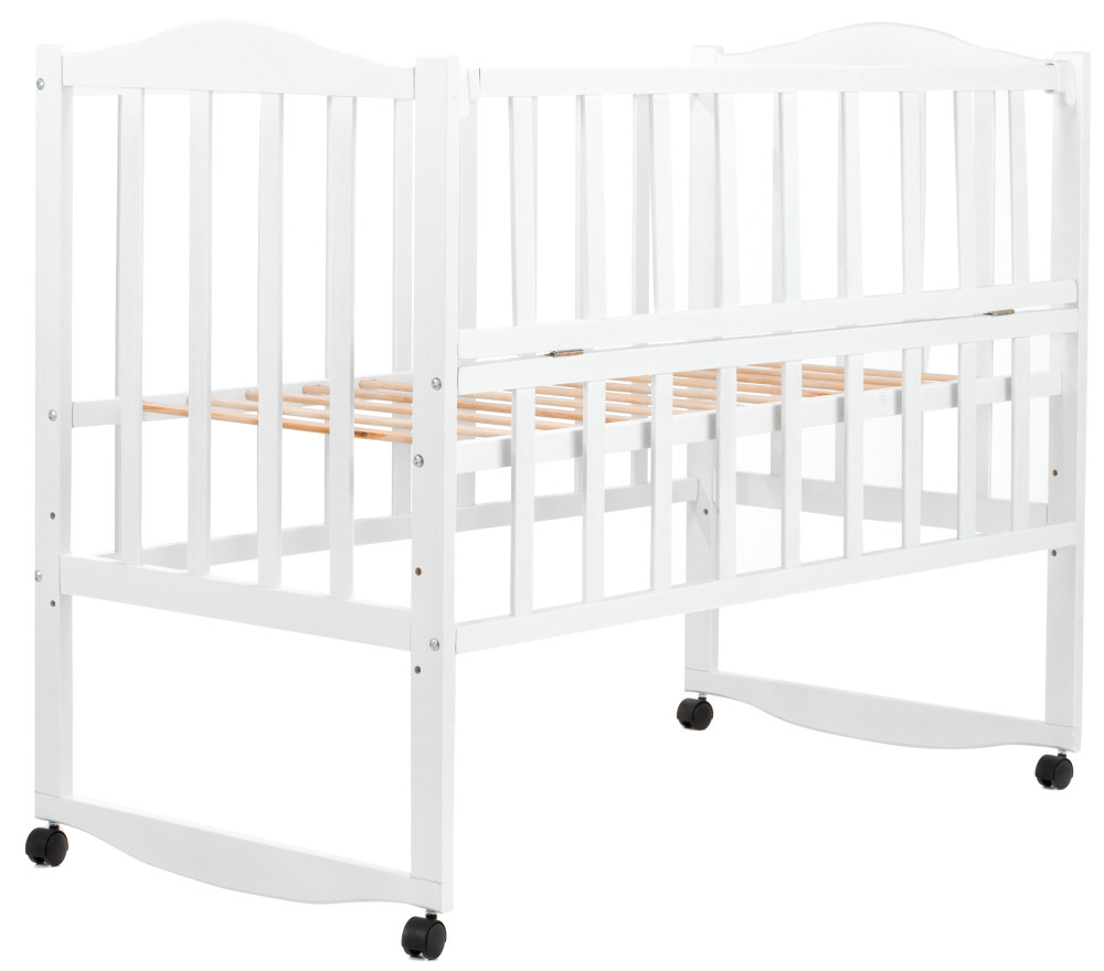 Кровать BabyRoom Зайчонок ZL-101 откидной бок белый