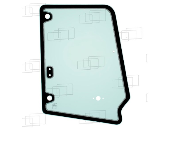 Скло верхні правих дверей екскаватора-навантажувача CAT 15F2, 416F2, 420F2, 422F2, 427F2, 428F2