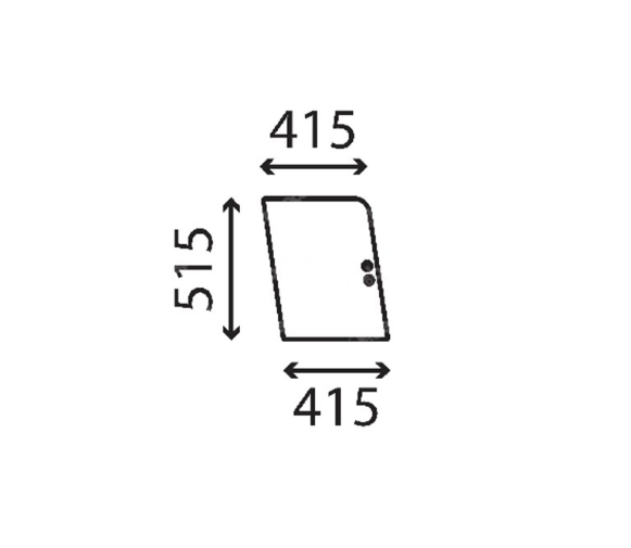 Скло бічне ліве переднє мінінавантажувача CAT 216B, 226B, 228, 242B
