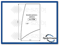 Стекло CAT 422E 428E 432E 434E 442E 444E- правая сторона 2059608