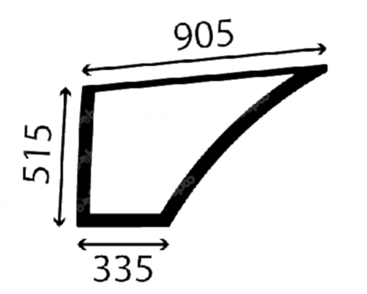 Скло екскаватор-навантажувач CAT 422F 428F 432F 434F 442F 444F — ліві нижні двері