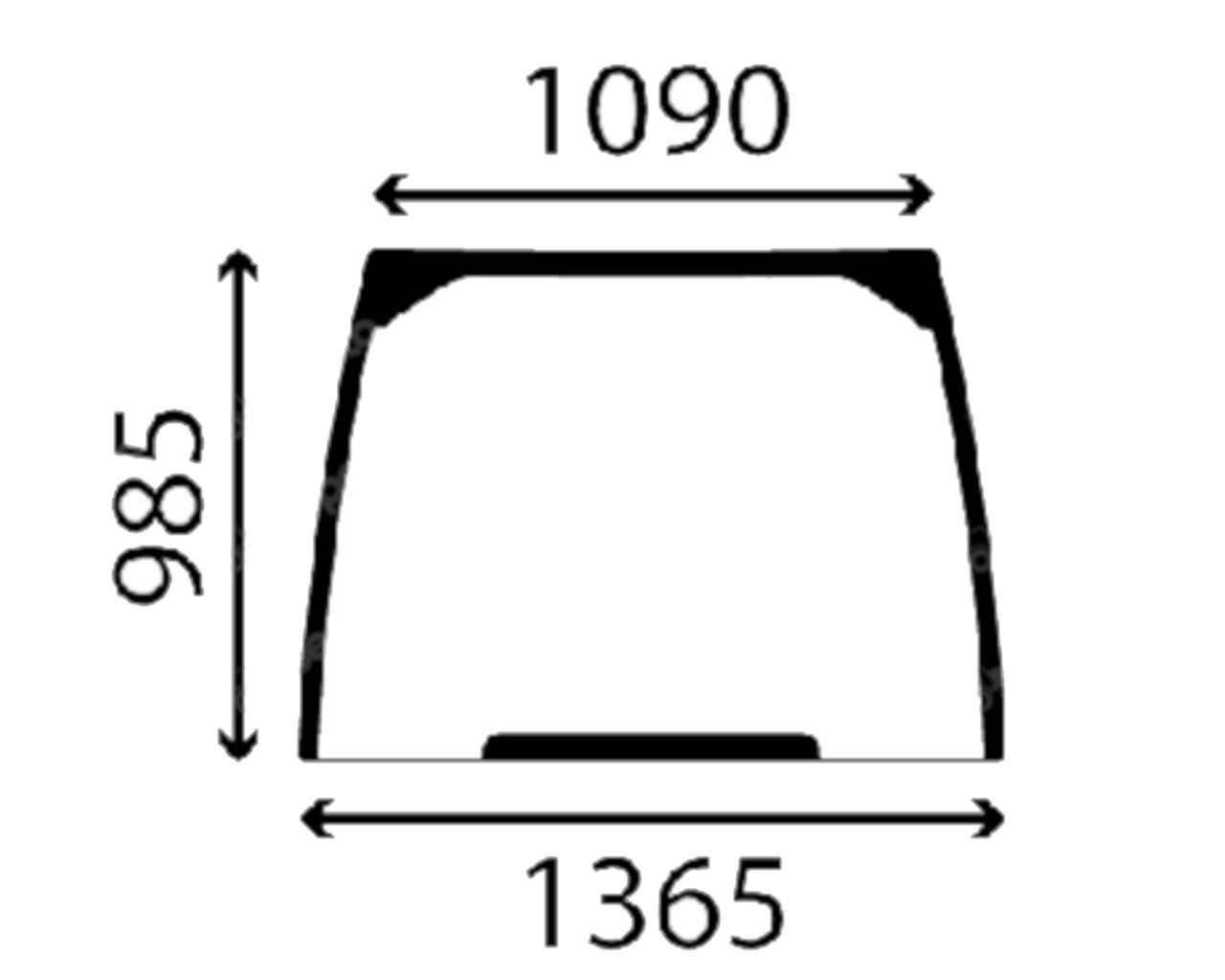 Скло CAT 422E 428E 432E 434E 442E 444E- передня 2059607
