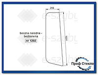 Стекло экскаватор-погрузчик CAT 428B- Боковой угол