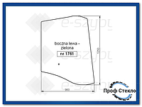 Стекло Fermec 750 760 860 865 960 965 od 1998 - Левая сторона 6099910M1