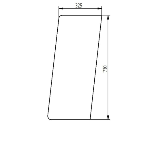 Скло дверцят верхнє переднє екскаватора CAT M312 M315 M318 M320