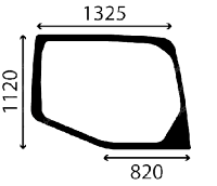 Стекло боковое правое экскаватора Komatsu PC210LC-11, PC210i-11, PC240LC-11