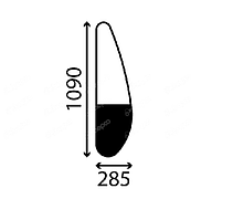 Скло бічне ліве екскаватора Komatsu PW130-6, PW130ES-6K, PW150ES-6K