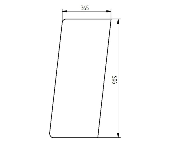 Скло дверцят верхнє фіксоване екскаватора CAT 312B 315BL 317B 318B 320B 322B 325B 330B 345B 365B