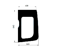 Стекло боковое левое экскаватора Komatsu PC210LC-11, PC210i-11, PC240LC-11