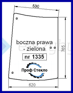 Скло Fendt Favorit serie 800, 900 бічне праве