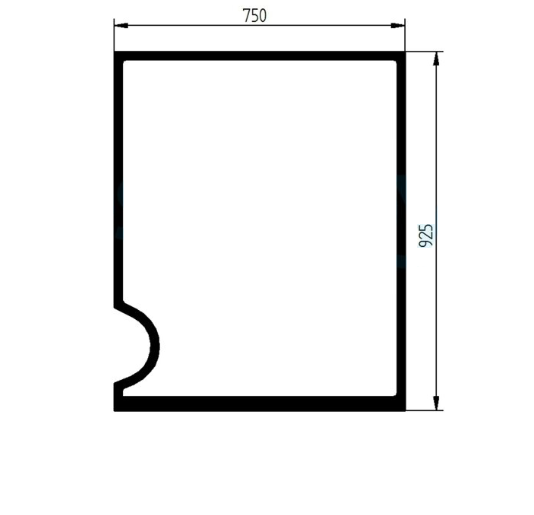 Скло переднє верхнє міні екскаватора CAT 303C CR, 303E CR, 303.5C, 303.5C CR