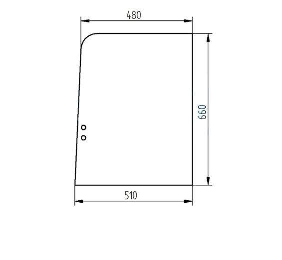 Скло бічне праве переднє міні екскаватора CAT 303CR, 304CR, 305CR