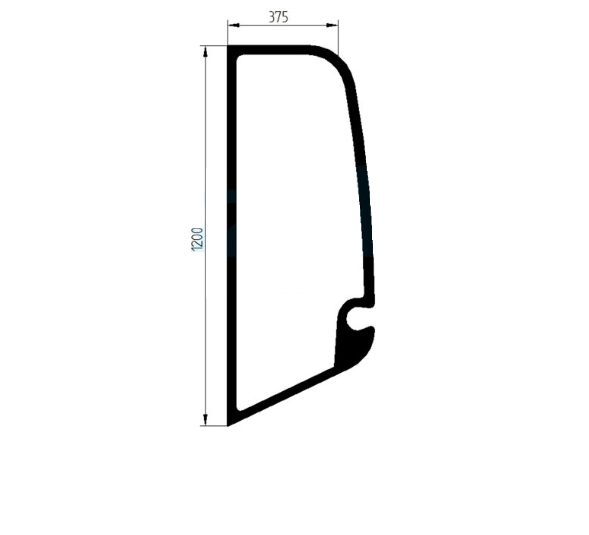 Скло бічне ліве міні екскаватора CAT 301.7D, 302.2D, 302.4D