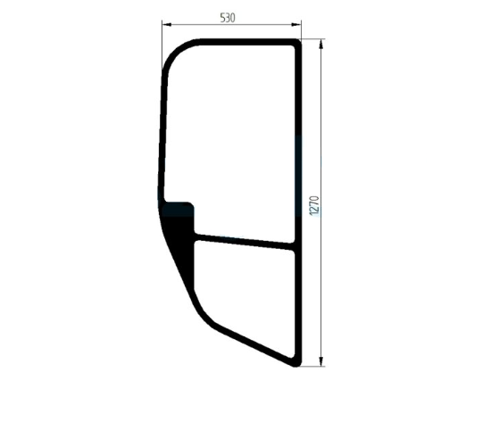 Скло праве бічне заднє міні екскаватора CAT 301.4C