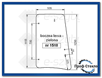 Стекло экскаватор-погрузчик JCB 3CX 4CX kabina P21-левая сторона версия II 827/80269