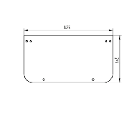 Стекло переднее нижнее экскаватора Liebherr 900-944 LITRONIC, R912NS, R914-960, R924-645