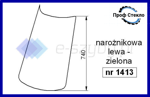 Скло Fiat F100 F110 F115 F120 F130 F140 кутове ліве