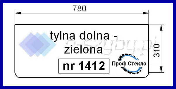 Скло Fiat F100 F110 F115 F120 F130 F140 заднє спіднє