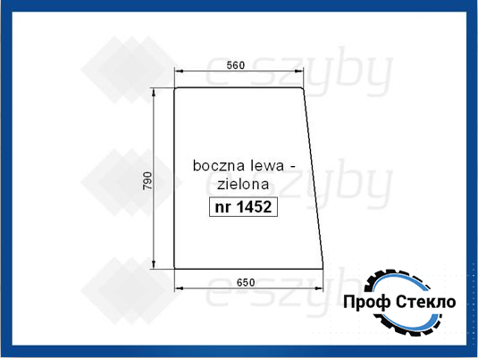 Скло Fiat G170 G190 G210 G240 бічне ліве