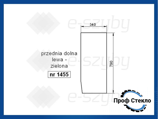 Скло Fiat G170 G190 G210 G240 переднє спіднє ліве