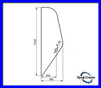 Стекло боковое левое для погрузчиков Bobcat T, Massey Ferguson seria 8900 4232617M1