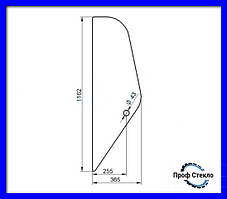 Скло бічне ліве для навантажувачів Bobcat T, Massey Ferguson seria 8900 4232617M1