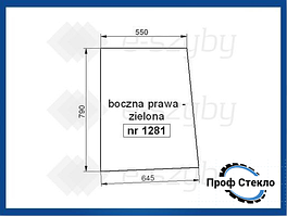 Скло Fiat L 60 65 75 85 95 бокове праве
