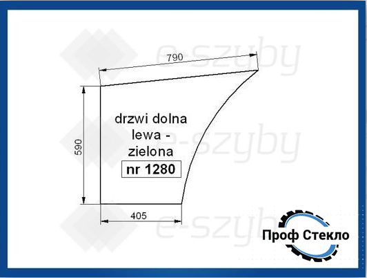 Скло Fiat L 60 65 75 85 95 дверей нижнє ліве