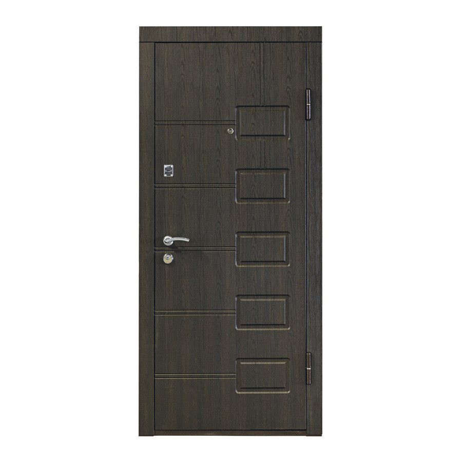 Вхідні металеві двері Міністерство дверей ПЗ-21 венге структурні 860*2050 права