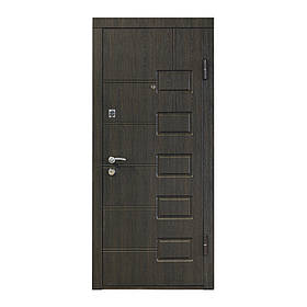Вхідні металеві двері Міністерство дверей ПЗ-21 венге структурні 860*2050 права