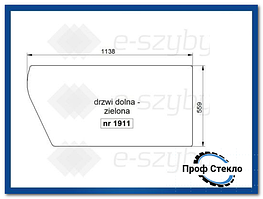 Скло Deutz-Fahr, JLG — 3508PS 3512PS 3513PS 4008PS 4009PS 4012PS 4013PS 4017PS — двері Нижня