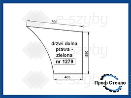 Скло Fiat L 60 65 75 85 95 дверей спіднє праве