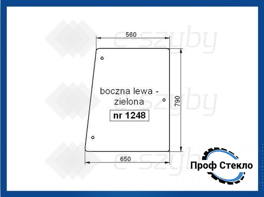 Скло Fiat M 100 115 135 160 бічне ліве