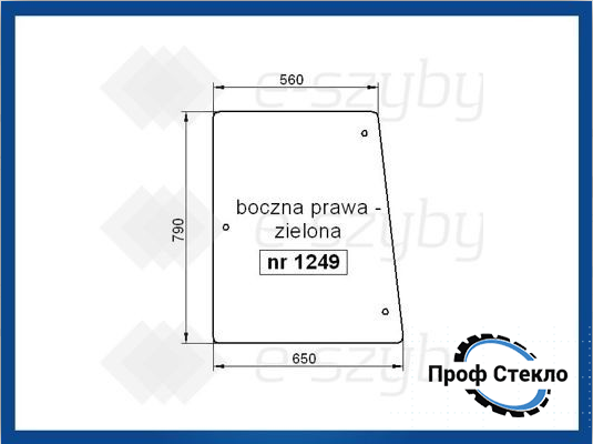 Скло Fiat M 100 115 135 160 бічне праве